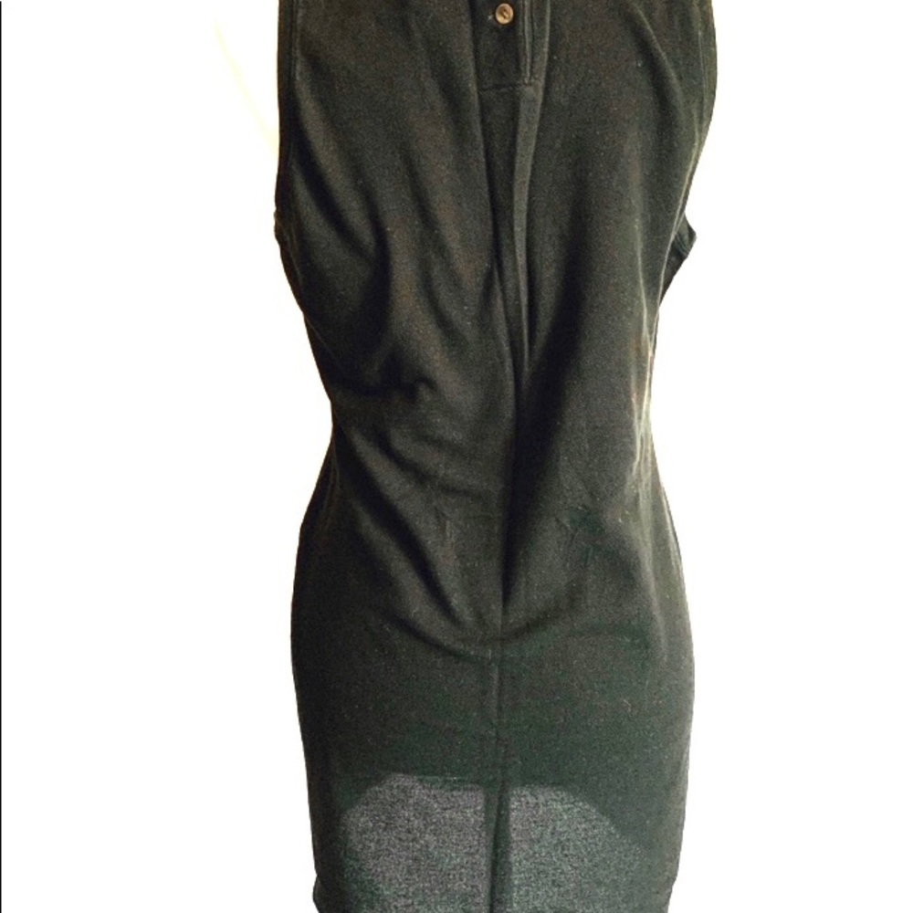 Women's black Lacoste sleeveless shirt dress - Picture 4 of 6